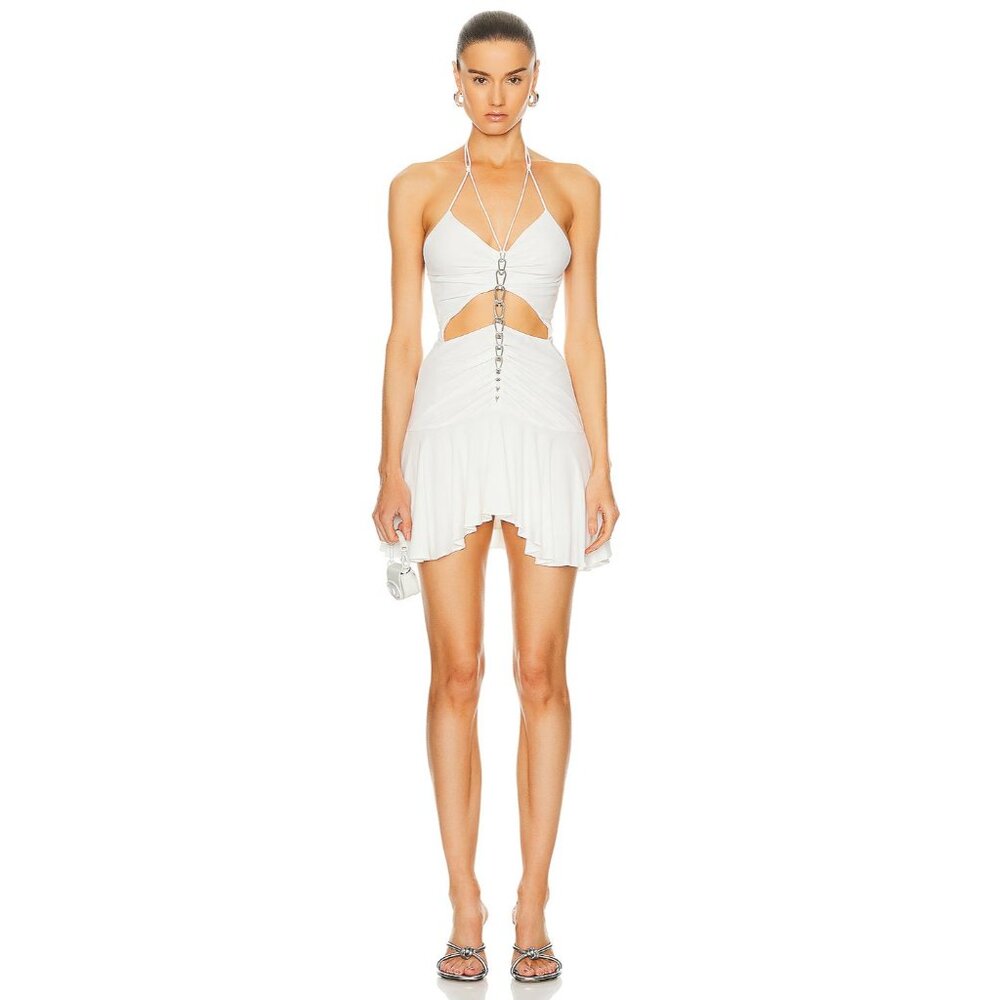 Dion Lee Gradient Chain Mini Dress in Ivory